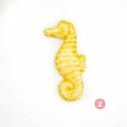 Figurine hippocampe jaune
