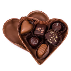 Coeur en chocolat noir