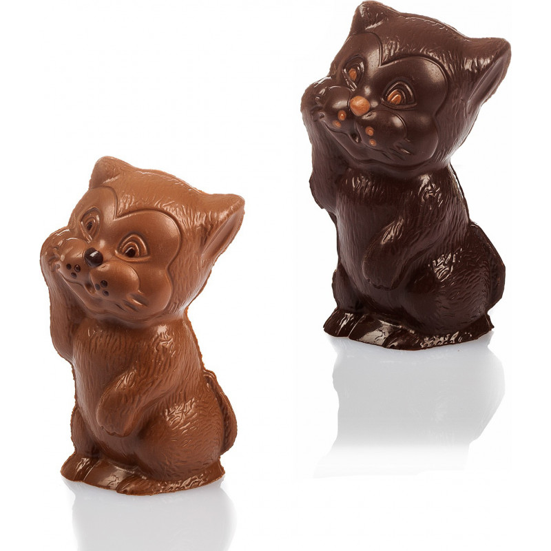 Chat Figaro en chocolat de Pâques garni 11cm